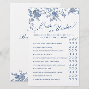 Papier Jeu de Fête des mariées de Jardin Victorian Blue