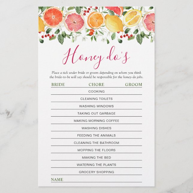 Papier Jeu de Fête des mariées en tranches d'agrumes flor (Devant)