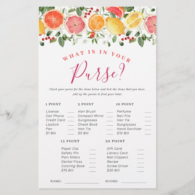 Papier Jeu de Fête des mariées en tranches d'agrumes flor (Devant)