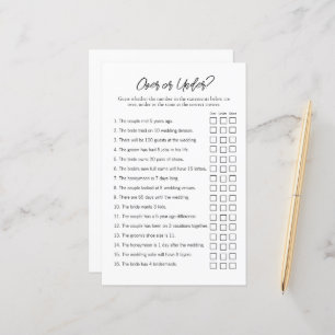 Papier Jeu de Fêtes des mariées minimal "de et vers"