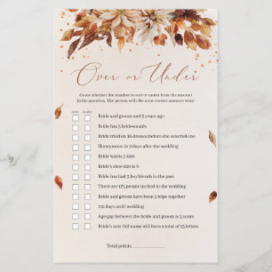 Papier Jeu de fleurs d'orange bohème floral Over ou Under