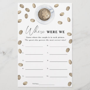Papier Jeu de la mariée café Où étions-nous
