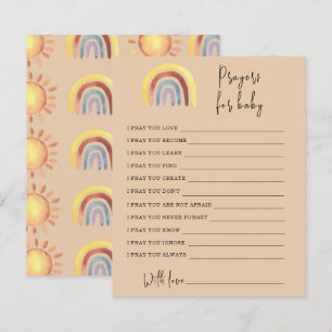 Papier Jeu de la partie arc-en-ciel Boho prières pour b