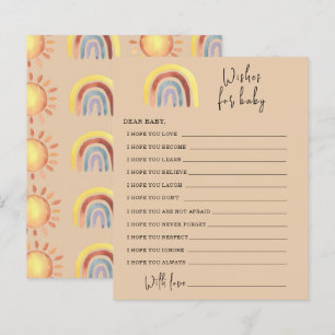 Papier Jeu de la partie arc-en-ciel Boho voeux pour béb