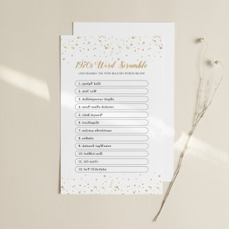 Papier Jeu de l'anniversaire de mariage Années 70 Mots Mê
