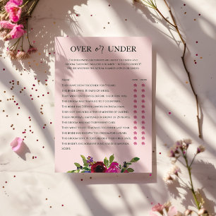 Papier Jeu de l'eau rose floral aquarelle Over ou Under