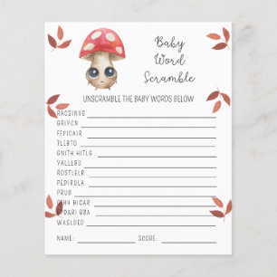Papier Jeu de lettres mêlées bébé - Champignon Jeu de b