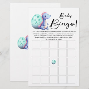 Papier Jeu de loto bébé dinosaure aquarelle mignon