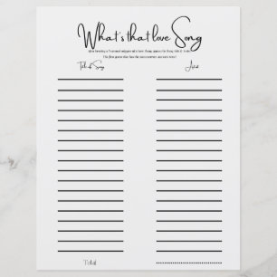 Papier Jeu de mariage amusant et esthétique pour une fête