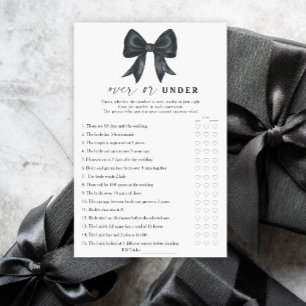 Papier Jeu de mariage au ruban noir : au-dessus ou en des