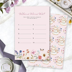 Papier Jeu de mariage floral à la Tea Party
