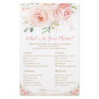Jeu de mariage floral rose pastel 'Qu'est-ce que t
