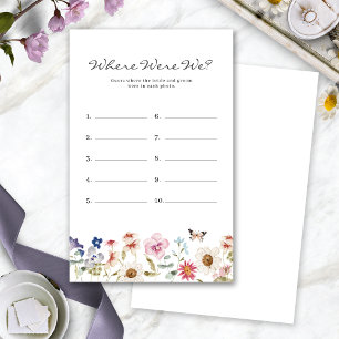 Papier Jeu de mariage Floral Where Were We
