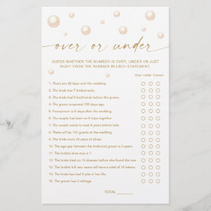 Papier Jeu de mariage Prosecco Perles : Plus ou Moins