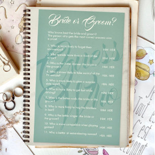 Papier Jeu De Mariée Ou De Mariage Vert Sage