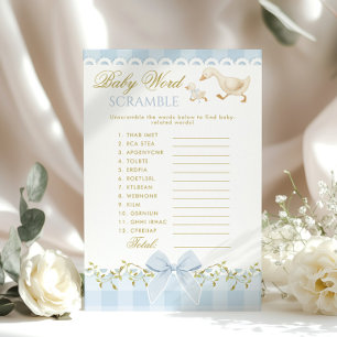 Papier Jeu de mélange de mots pour bébé Silly Goose à car