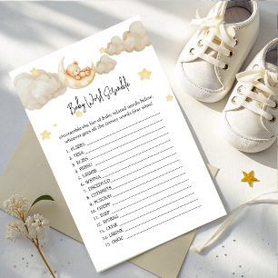 Papier Jeu de mélange de prénoms de bébé pour Baby Shower