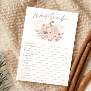Papier Jeu de mots mêlés Citrouille Rose Fardée