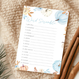 Papier Jeu de mots mêlés Petit garçon citrouille automne