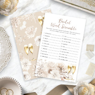 Papier Jeu de mots mêlés pour mariage champagnisé