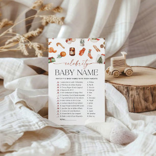 Papier Jeu de Noms de Bébés de Célébrités d'Hiver