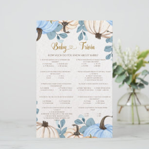 Papier Jeu de petites trivia pour bébé citrouille