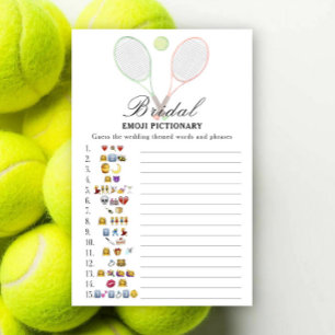 Papier Jeu de Pictionary de mariage Emoji Tennis