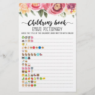 Papier Jeu de Pictionary d'Emoji de Livre pour Enfants av