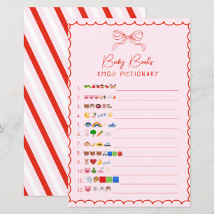 Papier Jeu de Pictionary Emoji Livres pour Bébé à Ruban R