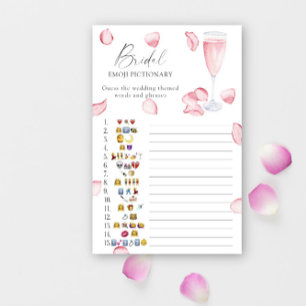 Papier Jeu de Pictionary emoji pour une douche de mariée 