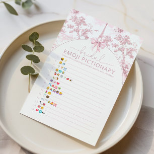 Papier Jeu de Pictionary emoji sur le thème du mariage fr