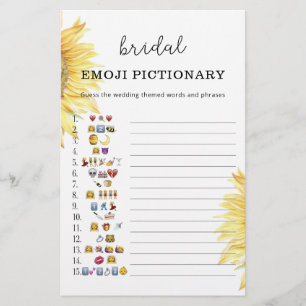 Papier Jeu de pictionary emojis pour la fête de mariage t