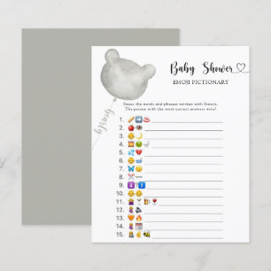 Papier Jeu de pictionary pour baby shower avec l'emoji Li
