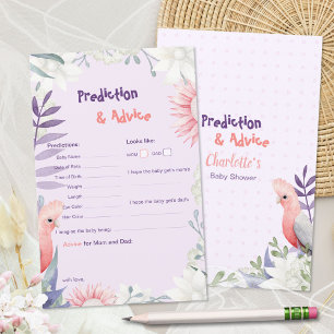 Papier Jeu de prédiction de Baby Shower Lavande Fantaisis