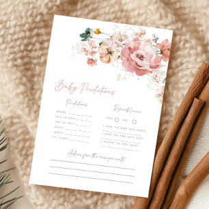 Papier Jeu de prédiction de bébé pour Baby Shower sur les