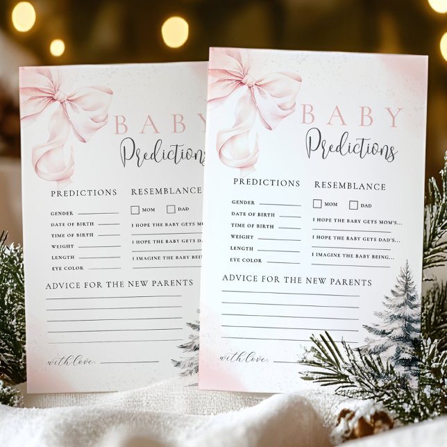 Papier Jeu de prédiction et de conseil sur le Baby shower (Créateur téléchargé)