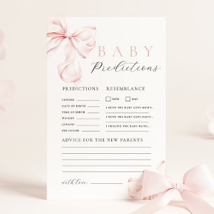 Papier Jeu de prédiction et de conseils pour Baby Shower 