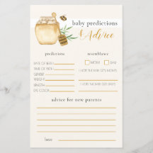 Jeu de prédiction pour une Baby Shower sur le thèm