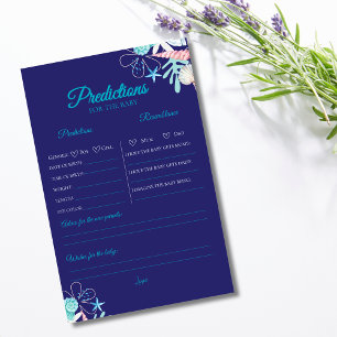 Papier Jeu de prédictions de baby shower de perle pourpre