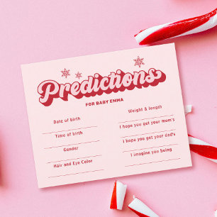 Papier Jeu de prédictions de Noël rose rétro