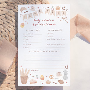 Papier Jeu de prédictions et de conseils Cafe Bebe Baby