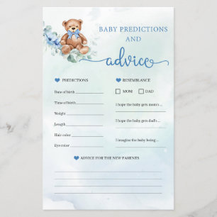 Papier Jeu de prédictions et de conseils pour bébé élépha