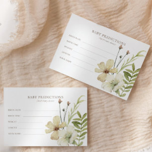 Papier Jeu de prédictions pour bébé à la Baby Shower bota