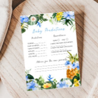 Jeu de prédictions pour bébé Baby Shower Aloha Ana