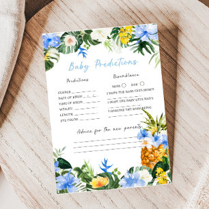 Papier Jeu de prédictions pour bébé Baby Shower Aloha Ana