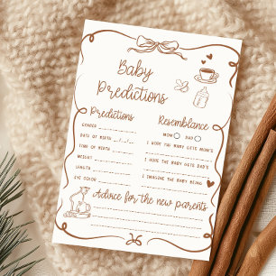 Papier Jeu de prédictions pour bébé Coffee Baby est en ro