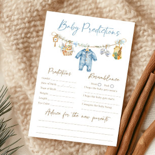 Papier Jeu de prédictions pour bébé garçon cultivé locale