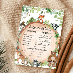Papier Jeu de prédictions pour bébé Shower Animaux de la