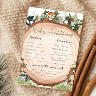 Papier Jeu de prédictions pour bébé tranche de bois Anima