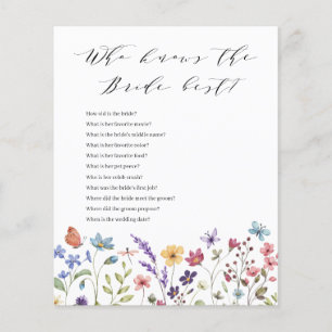 Papier Jeu de printemps floral Qui connaît le mieux la ma